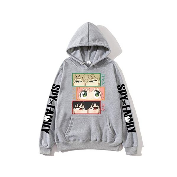 zhedu Spy X Family Hoodies Anya Forger Anime Hoodies Imprimé Sweat À Capuche Surdimensionné Hommes Femmes Style Hip-Hop Sweat