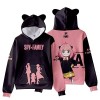 zhedu Spy X Family Anya Forger Mignon Chat Oreille Vêtements Garçons Filles 3D Sweat à Capuche Kawaii Survêtement Veste Mante
