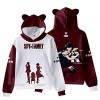 zhedu Spy X Family Anya Forger Mignon Chat Oreille Vêtements Garçons Filles 3D Sweat à Capuche Kawaii Survêtement Veste Mante
