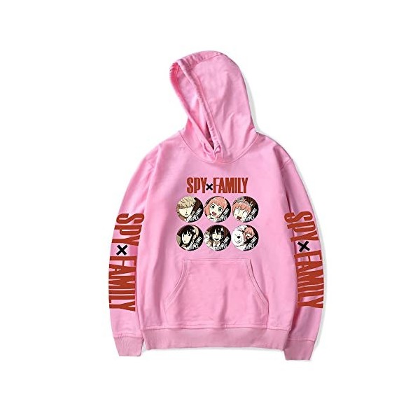 LKY STAR Anime Spy x Family Merch Unisexe Sweatshirt Anya Forger Cosplay Sweats à Capuche pour Hommes Femmes Hoody