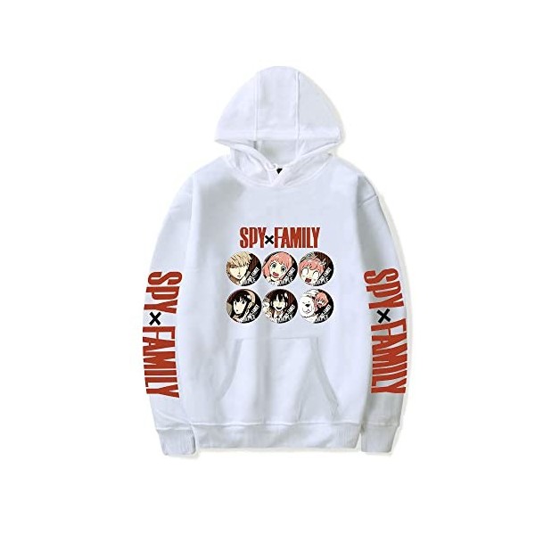 LKY STAR Anime Spy x Family Merch Unisexe Sweatshirt Anya Forger Cosplay Sweats à Capuche pour Hommes Femmes Hoody