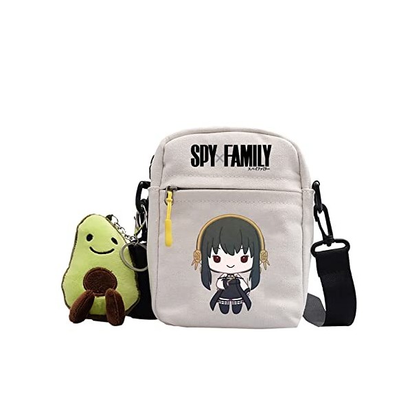flowereyes Spy X Family Sac à bandoulière avec bandoulière réglable Anya Forger Daypack Sac fourre-tout Cartable Causal Forge