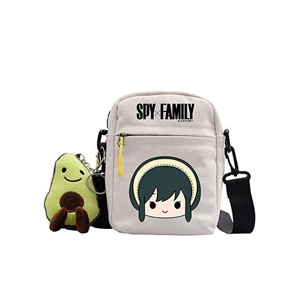 flowereyes Spy X Family Sac à bandoulière avec bandoulière réglable Anya Forger Daypack Sac fourre-tout Cartable Causal Forge