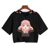 zhedu Spy X Family T-Shirt Manga Japonais Anime Anya Forger Harajuku T-Shirt Punk Col en V Sexy Haut Court T-Shirt S,Color 6