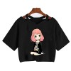 zhedu Spy X Family T-Shirt Manga Japonais Anime Anya Forger Harajuku T-Shirt Punk Col en V Sexy Haut Court T-Shirt S,Color 6