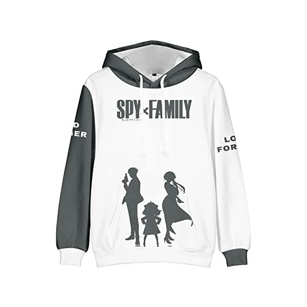 LKY STAR Spy x Family Sweats à Capuche Impression en 3D Sweatshir Langarm pour Garçons Filles Anya Loid Yor Forger Anime Cosp