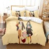 XSLGOGO Spy x Family Parure de lit 3 pièces Anya Yor Loid Bond Prints Parure de lit Anime Housse de Couette et taies doreill