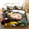 XSLGOGO Spy x Family Parure de lit 3 pièces Anya Yor Loid Bond Prints Parure de lit Anime Housse de Couette et taies doreill