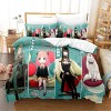 XSLGOGO Spy x Family Parure de lit 3 pièces Anya Yor Loid Bond Prints Parure de lit Anime Housse de Couette et taies doreill