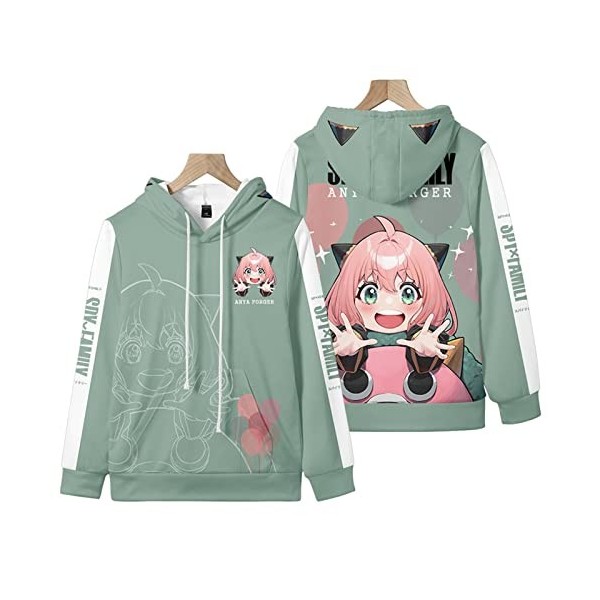 Corsehild Sweatshirt À Capuche Anime Unisexe Spy X Family Hoodie Anya Forger Casual Manches Longues Yor Forger Cosplay Pull À