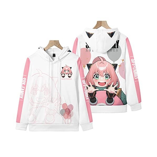 Corsehild Sweatshirt À Capuche Anime Unisexe Spy X Family Hoodie Anya Forger Casual Manches Longues Yor Forger Cosplay Pull À