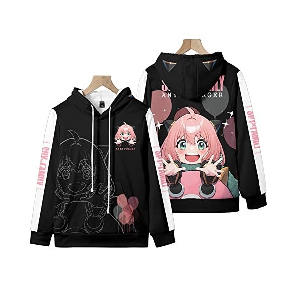 Corsehild Sweatshirt À Capuche Anime Unisexe Spy X Family Hoodie Anya Forger Casual Manches Longues Yor Forger Cosplay Pull À