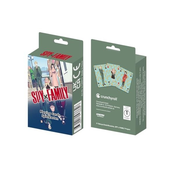 Crunchyroll - Spy x Family - 52 Cartes à Jouer - Jeu de Cartes de Poker Deck Playing Cards - Original et sous Licence