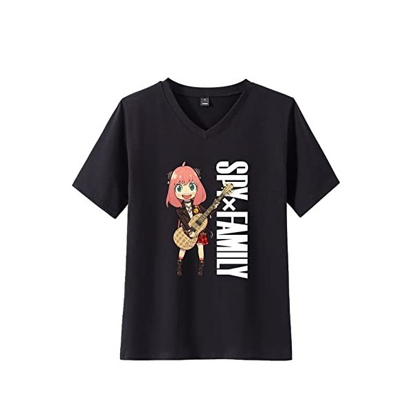westtrend Anime Spy x Family T-Shirt Yor Forger T-Shirt col V Loid Forger Hauts à Manches Courtes de Mode Anya Forger Sweat p