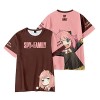 Anime T-Shirt à Manches Courtes Spy x Family Merch Tops Imprimés en 3D Garçon Fille Cosplay Tee