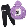 acsewater Enfants Anime Spy x Family Hoodie Pantalon Survêtements Anya Forger Sweat À Manches Longues Taille Élastique Pantal