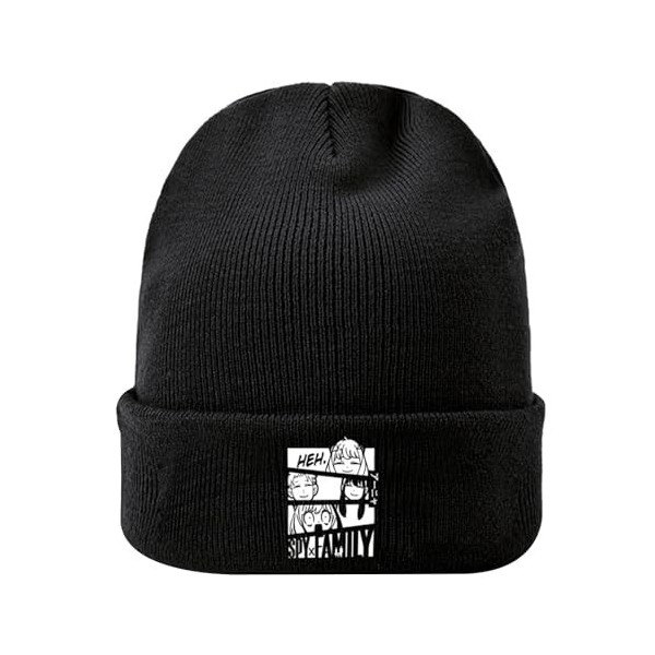 westtrend Bonnet en Maille Dessin Animé Chapeau tricoté Spy x Family Anya Forger Automne Hiver Hommes et Femmes Outdoor Chaud