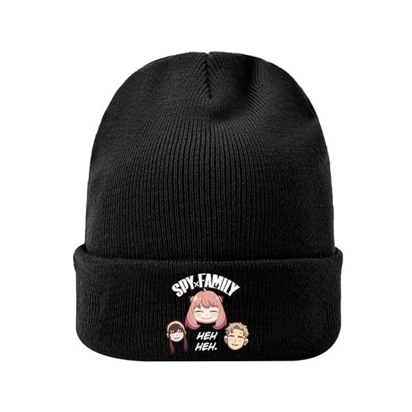 westtrend Bonnet en Maille Dessin Animé Chapeau tricoté Spy x Family Anya Forger Automne Hiver Hommes et Femmes Outdoor Chaud