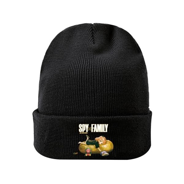 westtrend Bonnet en Maille Dessin Animé Chapeau tricoté Spy x Family Anya Forger Automne Hiver Hommes et Femmes Outdoor Chaud