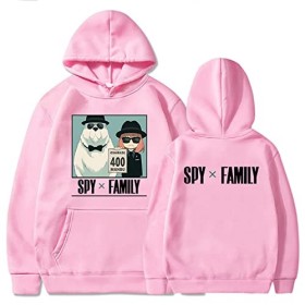 zhedu Spy X Family Sweats à Capuche Garçons Filles Anime Pulls Anya Forger Mode Sweat Unisexe Mignon Mode Veste XXS,Color 01