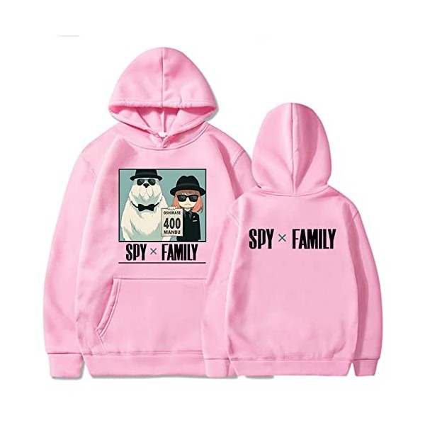zhedu Spy X Family Sweats à Capuche Garçons Filles Anime Pulls Anya Forger Mode Sweat Unisexe Mignon Mode Veste XXS,Color 01