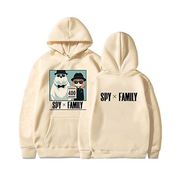 zhedu Spy X Family Sweats à Capuche Garçons Filles Anime Pulls Anya Forger Mode Sweat Unisexe Mignon Mode Veste XXS,Color 01