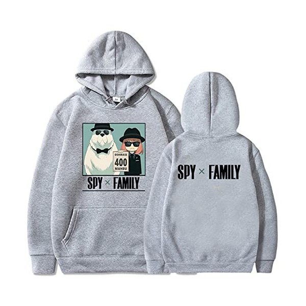 zhedu Spy X Family Sweats à Capuche Garçons Filles Anime Pulls Anya Forger Mode Sweat Unisexe Mignon Mode Veste XXS,Color 01
