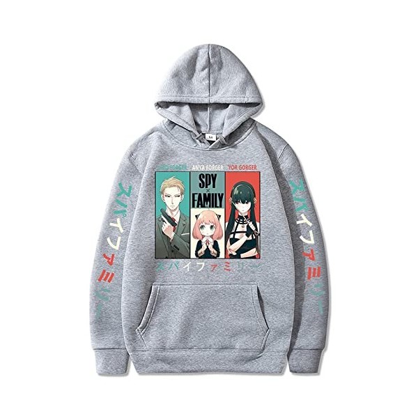 jiminhope Anime Spy x Family Sweat à Capuche Yor Forger Sweat Loid Forger Pull Anya Forger Sweat à Capuche à Manches Longues