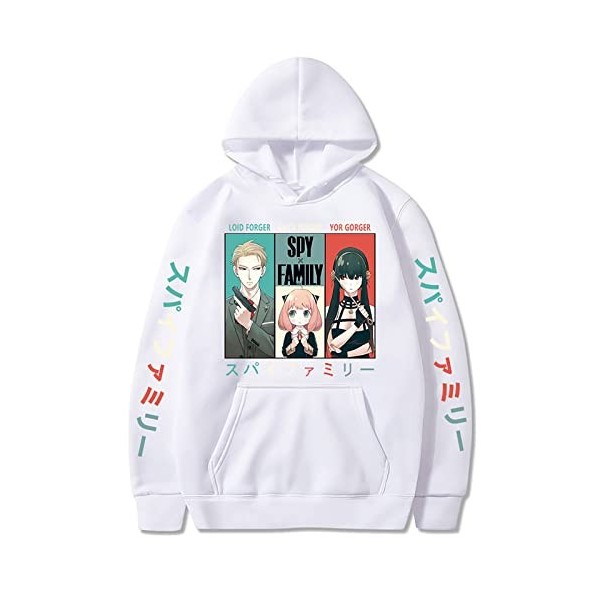 jiminhope Anime Spy x Family Sweat à Capuche Yor Forger Sweat Loid Forger Pull Anya Forger Sweat à Capuche à Manches Longues