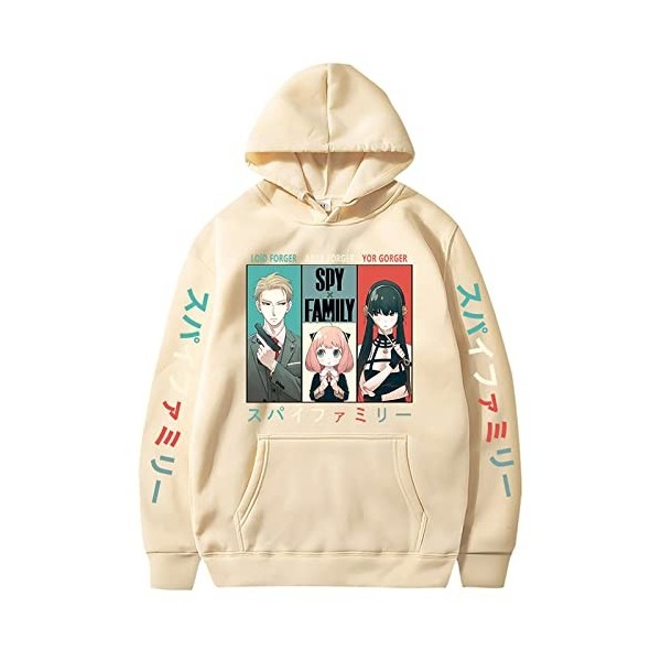 jiminhope Anime Spy x Family Sweat à Capuche Yor Forger Sweat Loid Forger Pull Anya Forger Sweat à Capuche à Manches Longues