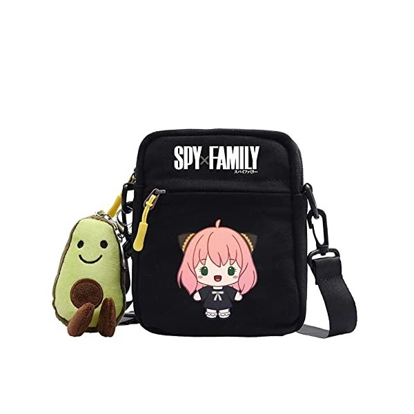 flowereyes Spy X Family Sac à bandoulière avec bandoulière réglable Anya Forger Daypack Sac fourre-tout Cartable Causal Forge