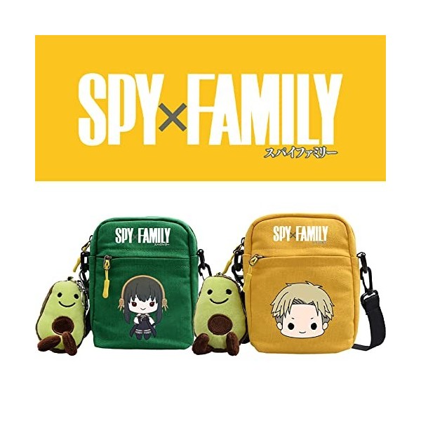 flowereyes Spy X Family Sac à bandoulière avec bandoulière réglable Anya Forger Daypack Sac fourre-tout Cartable Causal Forge