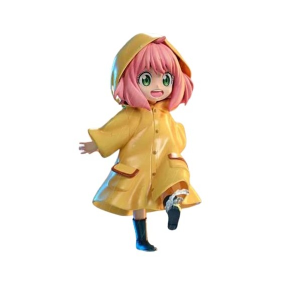 Zhongkaihua Anya Forger Figurine Yor Forger Yellow Raincoat Anime Figurine PVC Statue Modèle Jouet Collection Ornements Maiso