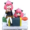 OOTDAY Anya Forger Figure, Spy X Family Figurine Daction: Anya Forger Posture Debout Modèle Figurine Danime Anya Forger Nendo