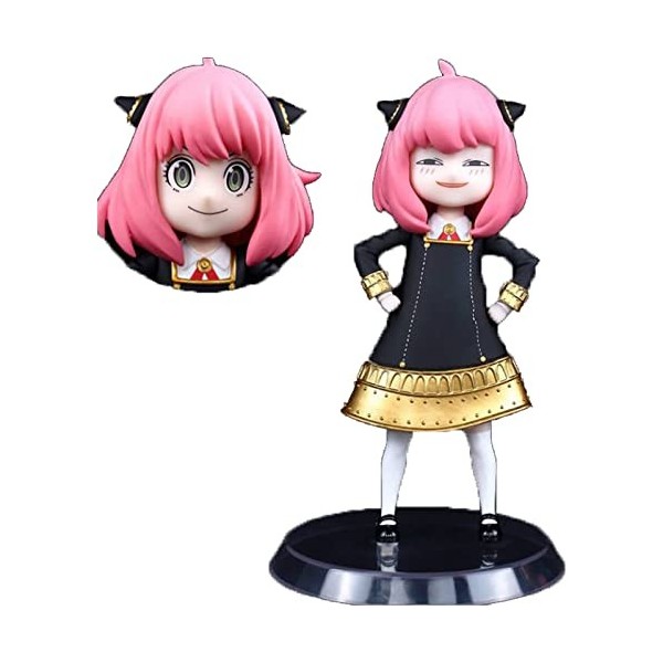 OOTDAY Anya Forger Figure, Spy X Family Figurine Daction: Anya Forger Posture Debout Modèle Figurine Danime Anya Forger Nendo