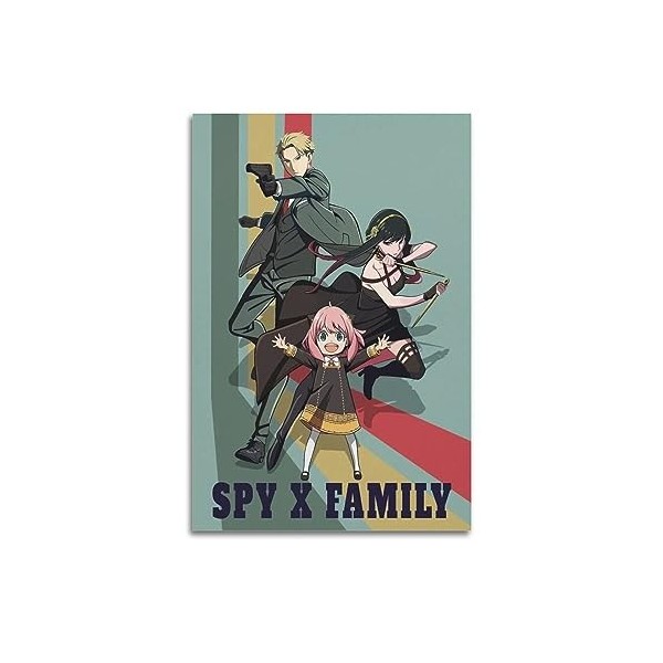 VZRSQZK Poster japonais Spy X Family - Peinture décorative sur toile - Décoration murale moderne pour chambre à coucher - 20 