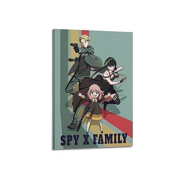 VZRSQZK Poster japonais Spy X Family - Peinture décorative sur toile - Décoration murale moderne pour chambre à coucher - 20 