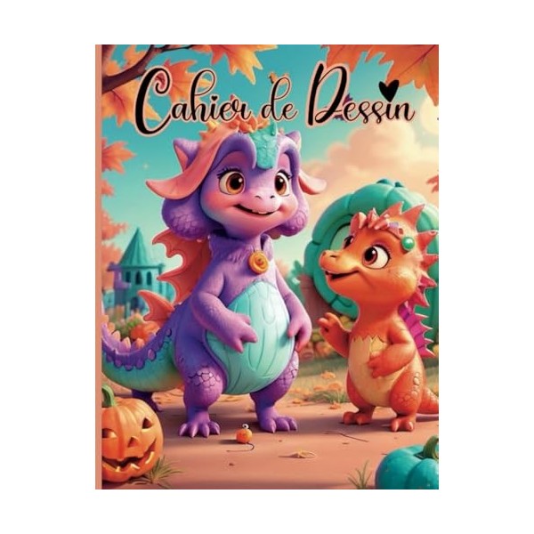 Cahier de Dessin pour Adultes et Enfants thème Le Monde des Dinosaures: Grand cahier vierge 100 pages à remplir | Carnet pour