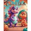 Cahier de Dessin pour Adultes et Enfants thème Le Monde des Dinosaures: Grand cahier vierge 100 pages à remplir | Carnet pour