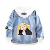 Fancyland Veste Toman Tokyo Revengers, Hoodie en Jean Tokyo Manji Sweat avec Capuche Japonais Manga Déguisement Cosplay Adult