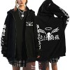 Vocha Japon Anime Tokyo Revengers Veste Manjirou Sano Pull zippé Sweats à Capuche Anime Vêtements Cosplay Black,XS,XS 