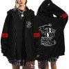 Vocha Japon Anime Tokyo Revengers Veste Manjirou Sano Pull zippé Sweats à Capuche Anime Vêtements Cosplay Black,XS,XS 