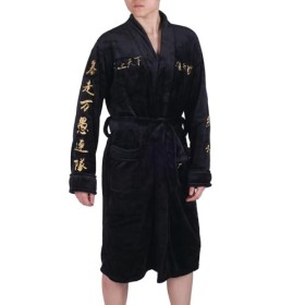 CoolChange Toman Peignoir avec caractères brodés pour les fans de Tokyo Revengers | Tailles : S/M, L/XL, Noir , M