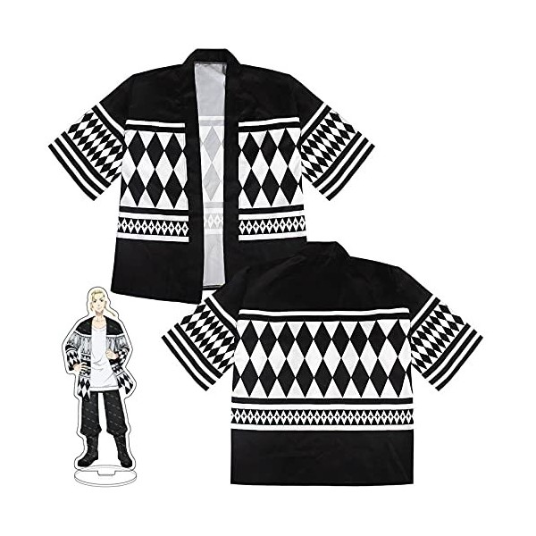 Veste du Tokyo Revengers Cosplay Manteau Ryuguji Ken Kimono Japonais Halloween Carnaval Unisexe avec Figurine