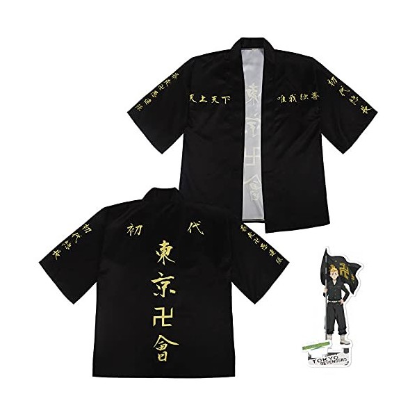 Veste du Tokyo Revengers Cosplay Manteau Ryuguji Ken Kimono Japonais Halloween Carnaval Unisexe avec Figurine
