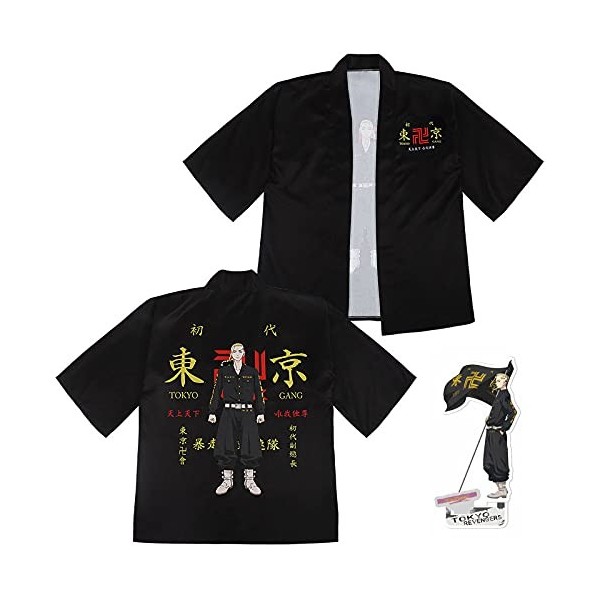 Veste du Tokyo Revengers Cosplay Manteau Ryuguji Ken Kimono Japonais Halloween Carnaval Unisexe avec Figurine