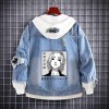 Fancyland Veste Toman Tokyo Revengers, Hoodie en Jean Tokyo Manji Sweat avec Capuche Japonais Manga Déguisement Cosplay Adult