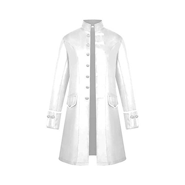 JJPAR Veste Homme Gothique Queue Pie Steampunk Médiéval pour Homme Manteau de Marche Victorien Costume Cosplay Veste de Smoki