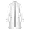 JJPAR Veste Homme Gothique Queue Pie Steampunk Médiéval pour Homme Manteau de Marche Victorien Costume Cosplay Veste de Smoki
