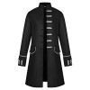 JJPAR Veste Homme Gothique Queue Pie Steampunk Médiéval pour Homme Manteau de Marche Victorien Costume Cosplay Veste de Smoki